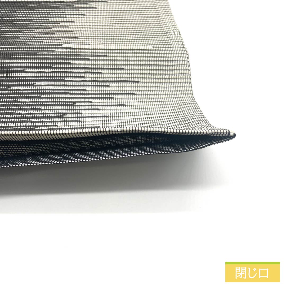 袋帯 正絹 抽象模様 帯丈446cm Bランク 六通 カジュアル モノトーン 1123012434327