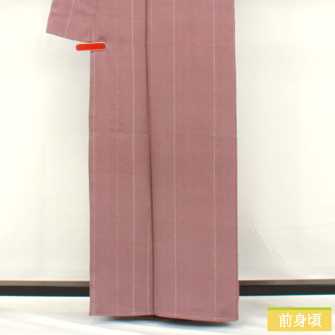 小紋 正絹 身丈161.5cm 裄丈63.5cm 袷 半色(はしたいろ) Bランク 紫系 1115004754420