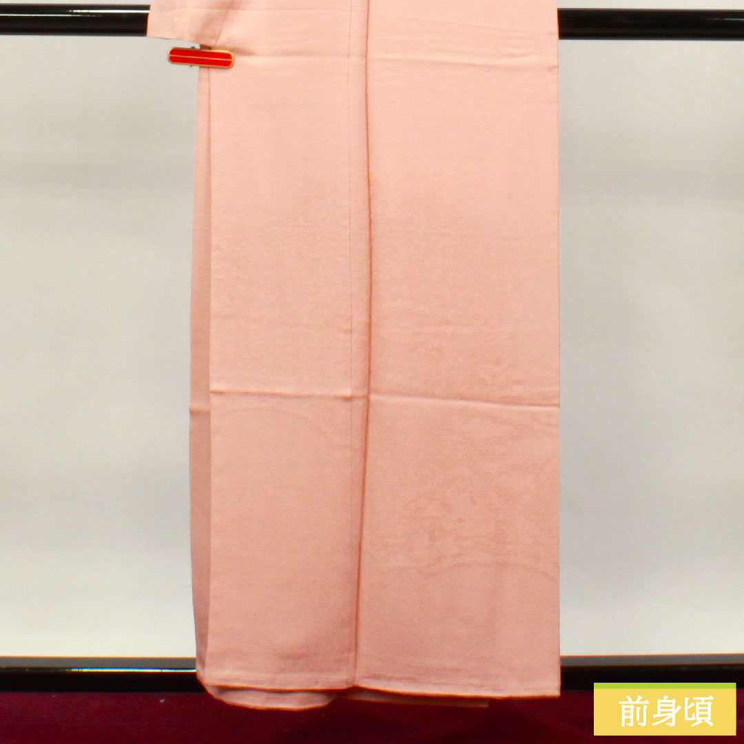 Plain color, pure silk, length 154.5cm, sleeve length 62.5cm, maiden color, Nakain Hanabishi pattern, basting thread included, unused, lined, S rank, pink, 1114001132213
