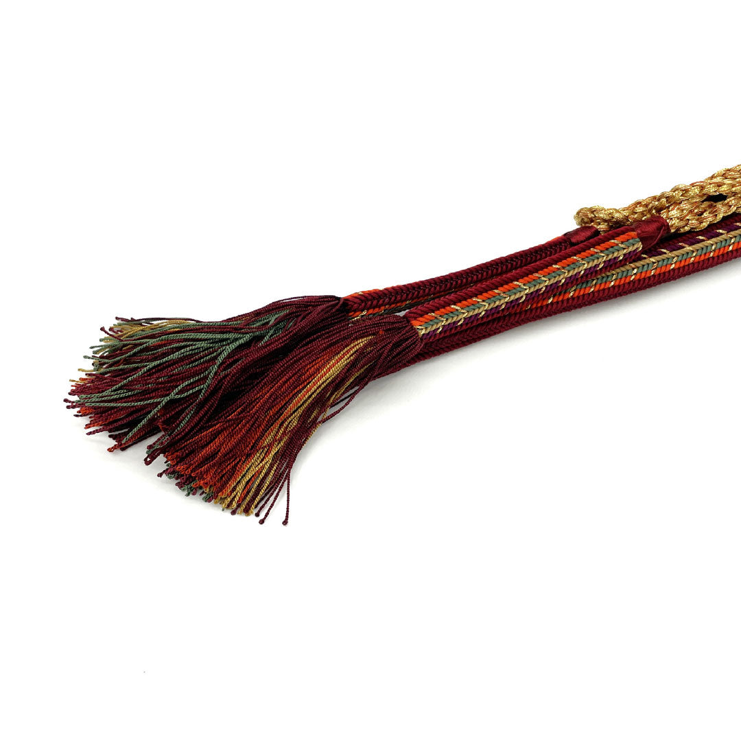 (新古品) 帯締め・帯揚げセット 正絹 Aランク 赤紫色(あかむらさきいろ) 絞り 京友禅 振袖用 長さ約160cm 幅約1cm セミフォーマル 紫系 1141000513320