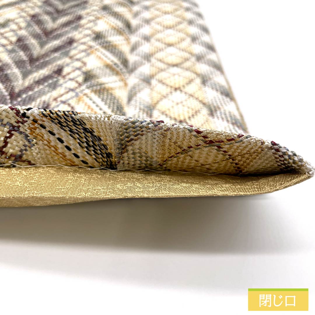 袋帯 正絹 ひなや謹製 西陣織 組織り 抽象模様 帯丈452cm Sランク 全通 セミフォーマル グラデーション系 1123012612499