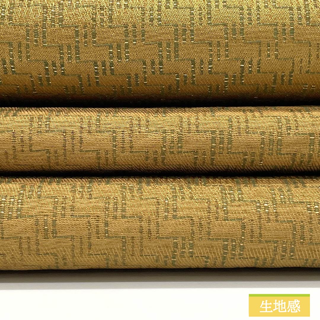 (京袋帯)名古屋帯 ポリエステル Aランク 横段ボカシ 京袋帯 帯丈380cm 六通 カジュアル 黄系 1124011043423 開き仕立て