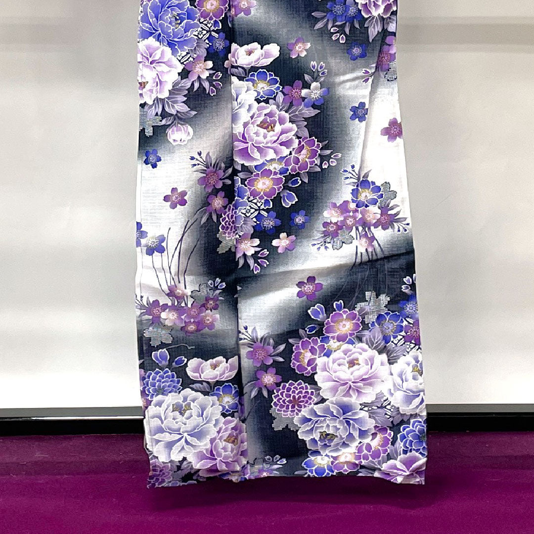 Yukata Sakura Cotton S Rank Single Layer Length 162cm Sleeve Length 66cm Black 1118001502410