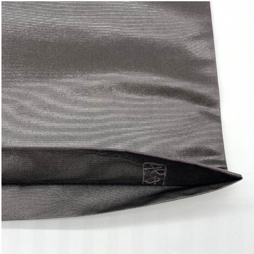 Fukuro Obi (black-gray obi) with abstract patterns, Kano Yuki, obi length 436cm, pure silk, S rank, point pattern, semi-formal, black, 1123008872310