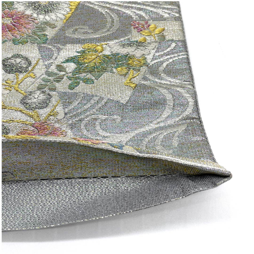 袋帯 観世流水 吉祥文様 帯丈430cm 正絹 Aランク 六通 フォーマル グラデーション系 1123007613399