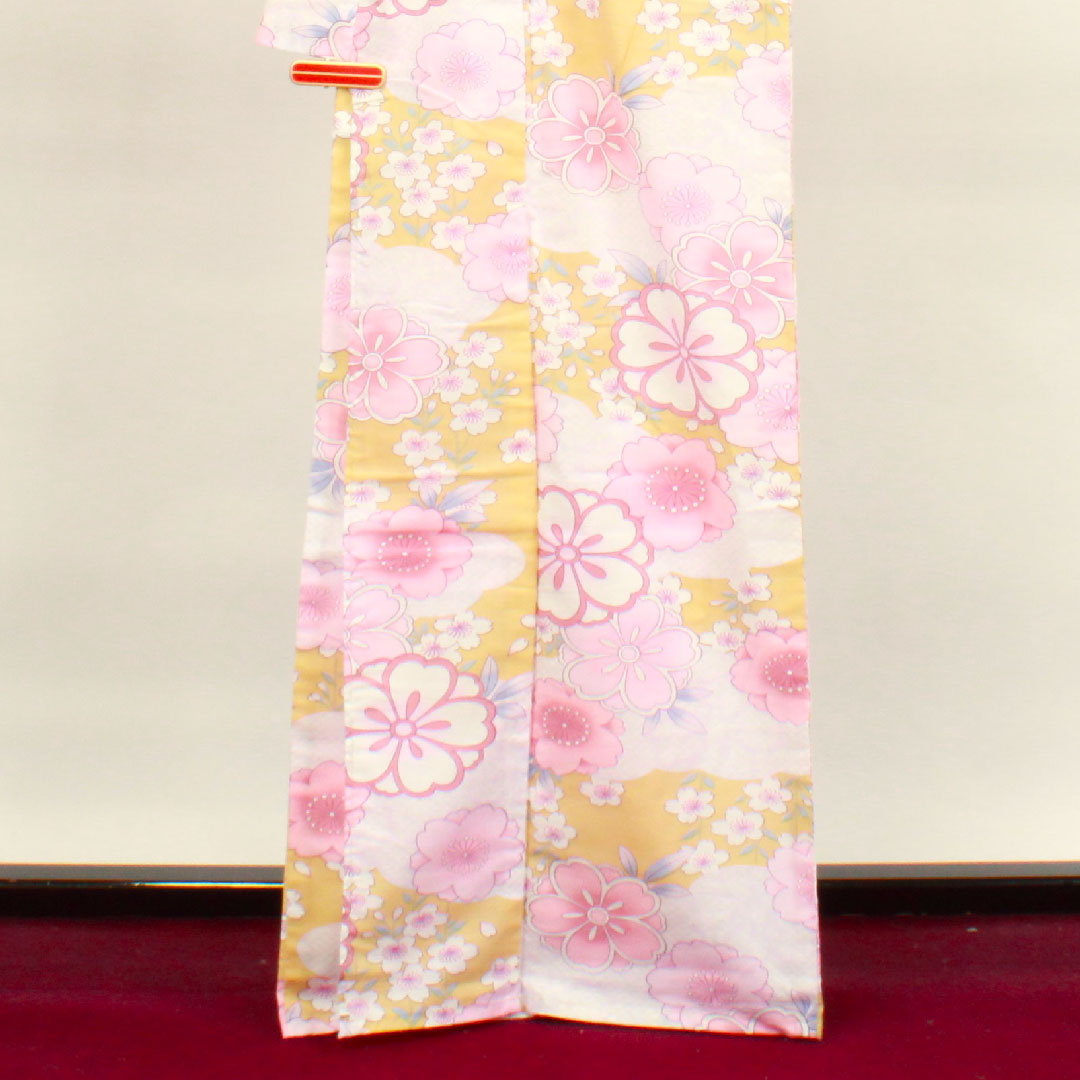 浴衣 樱花云图案 棉 S级 单层 长度 166.5cm 袖长 65cm 渐变色 1118002772599