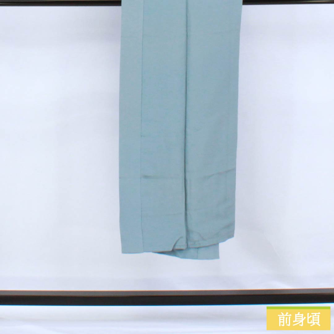 男物長襦袢 正絹 Aランク 身丈137cm 裄丈64.5cm 朧花色(おぼろはないろ) 風景画 単衣 水色系 1140000763324