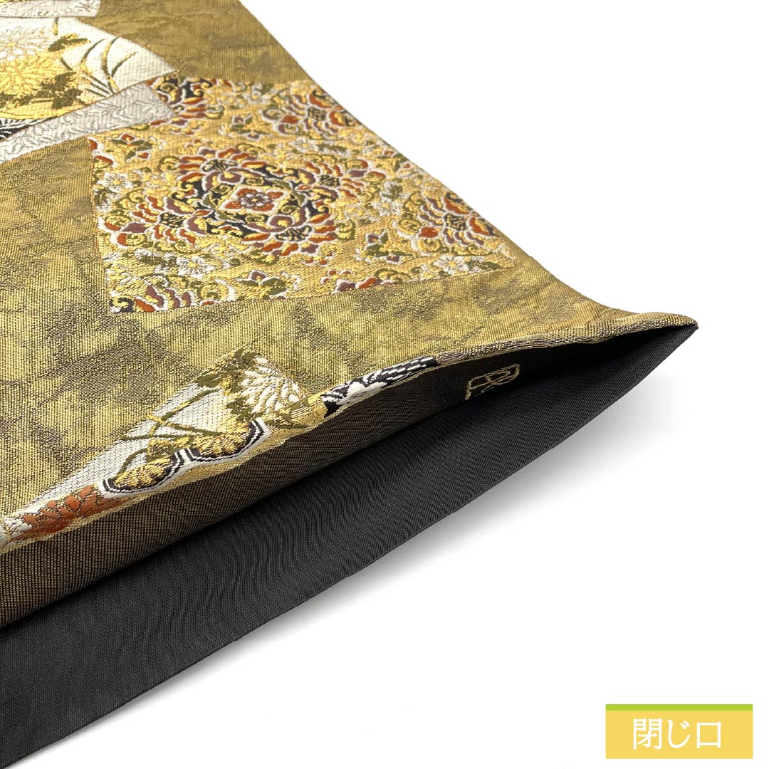 袋帯 正絹 加納幸 吉祥文様 宝相華 帯丈442cm Sランク 六通 フォーマル 金系 1123013332321