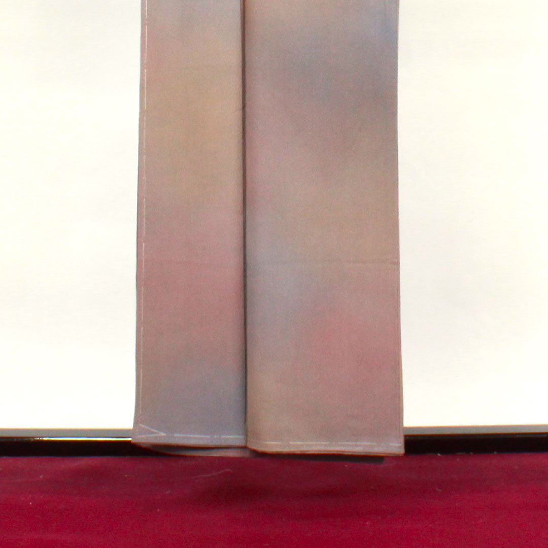 色無地 正絹 斉藤三才 ボカシ染 しつけ糸付き 未使用品 五三桐 身丈152.5cm 裄丈62cm 袷 Sランク グラデーション系 1114000672299