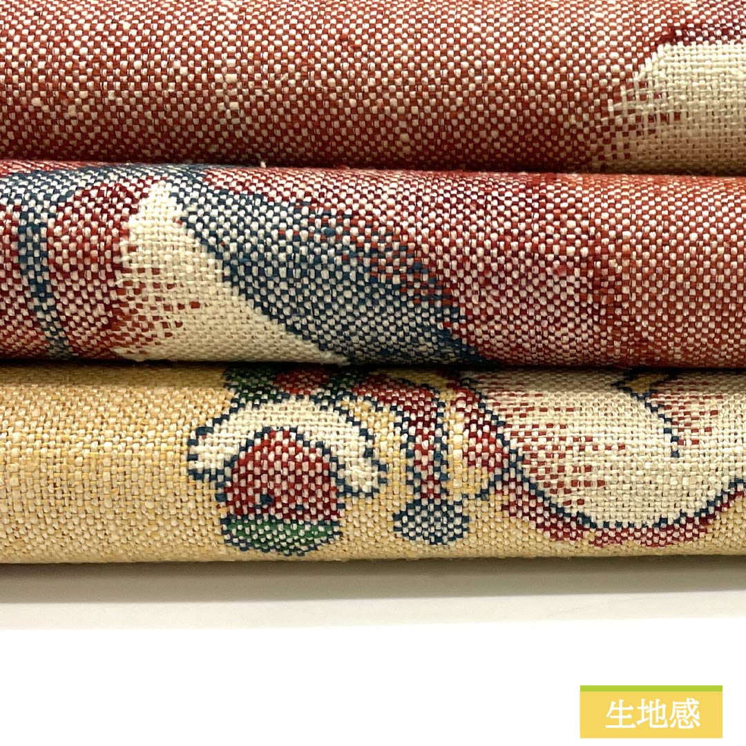 名古屋帯 辰砂色(しんしゃいろ) 紬地 乗馬 鳥 帯丈359.5cm 正絹 Sランク 六通 カジュアル 朱系 1124007492316 松葉仕立て