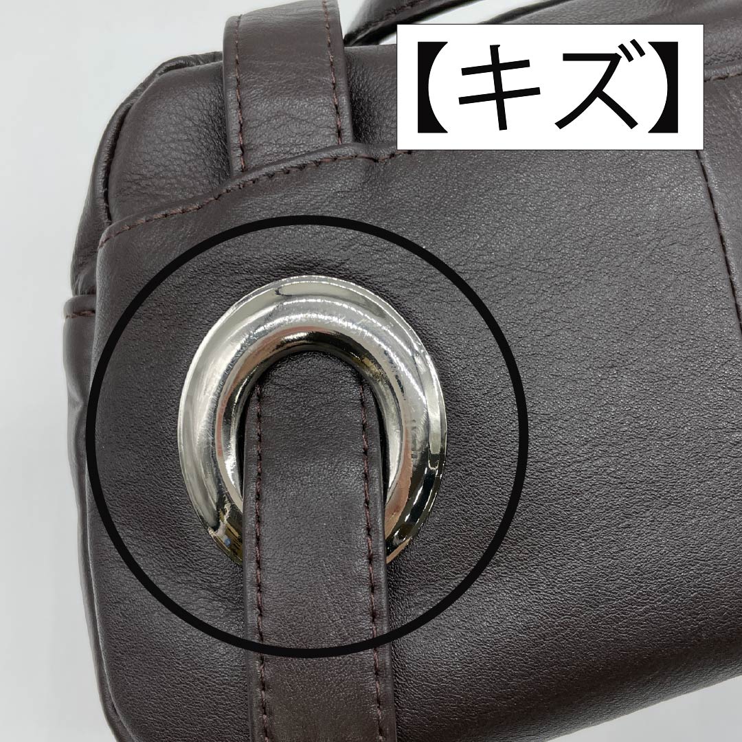 (新古品) 洋装バッグ 牛革 Aランク 新古品 牛革 2WAY 茶系 119700015314