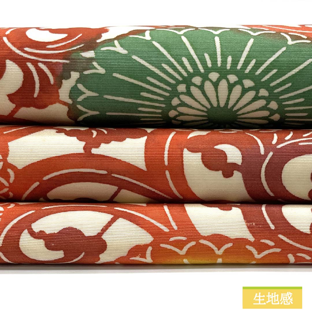 名古屋帯 生成り色(きなりいろ) 型染 菊唐草 帯丈358cm 正絹 Sランク 六通 カジュアル 白系 1124007782311 名古屋仕立て