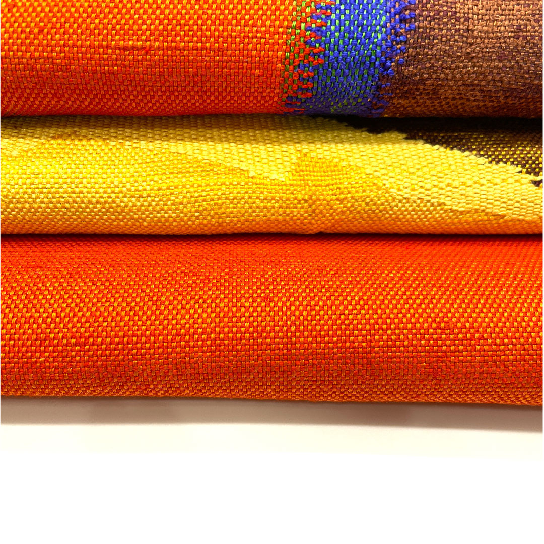 名古屋帯 抽象模様 帯丈370cm 正絹 Sランク ポイント柄 カジュアル 朱系 1124001732316