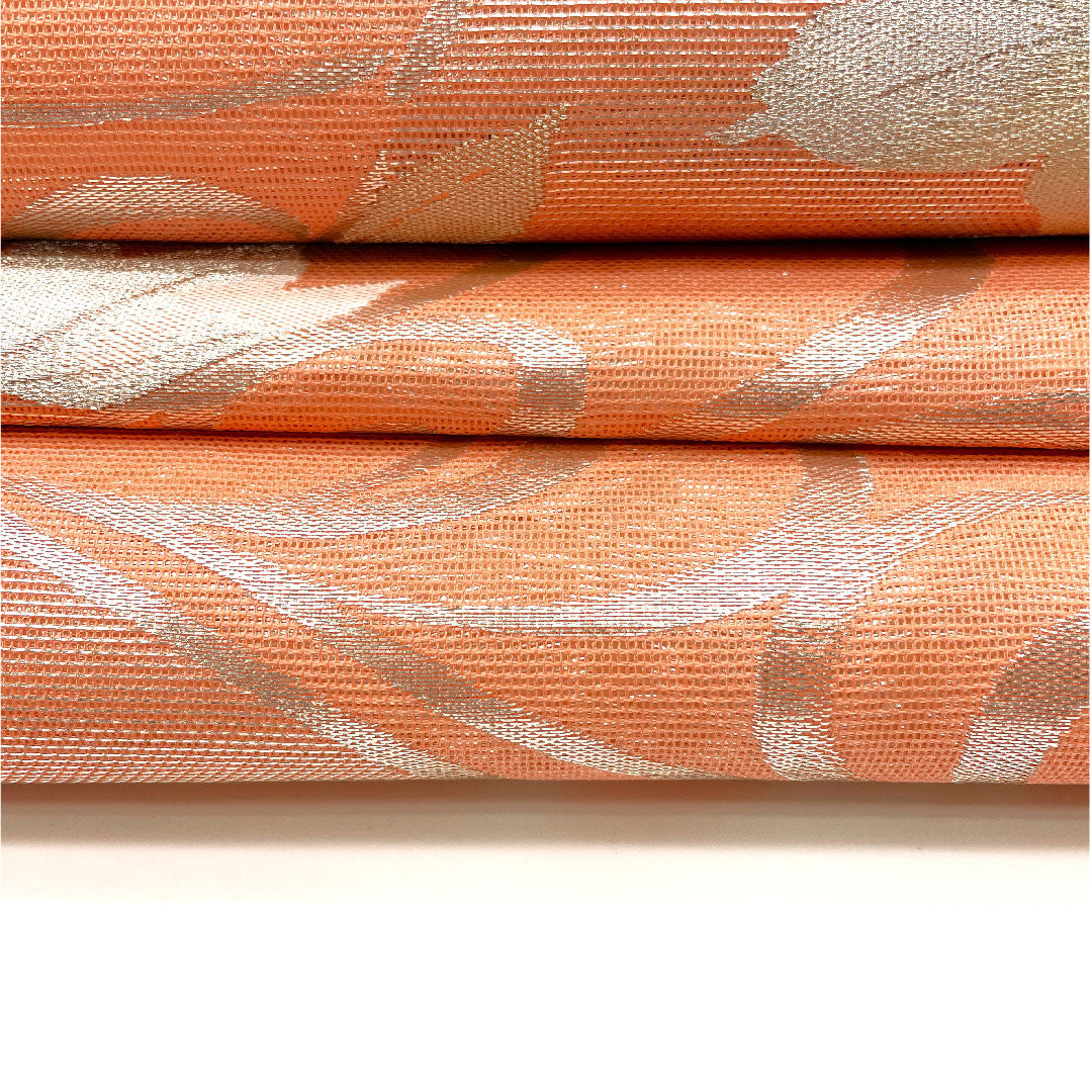 袋帯 紗 竜田川模様 帯丈432cm 正絹 Aランク 六通 フォーマル ピンク系 1123004103313