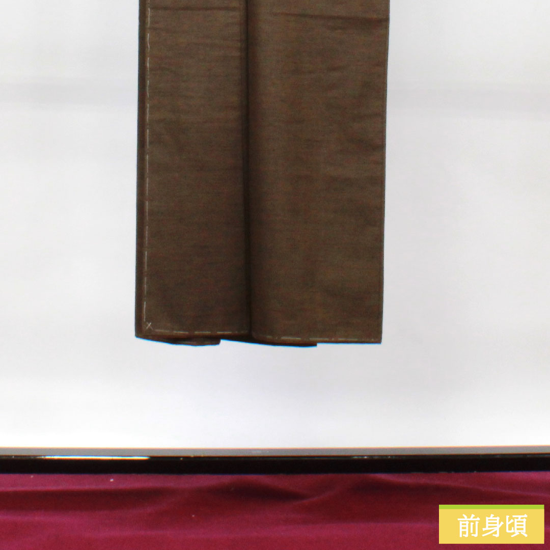 男物 正絹 身丈135cm 裄丈66cm 憲房色 しつけ糸付き 未使用品 Sランク 袷 茶系 1119000692314