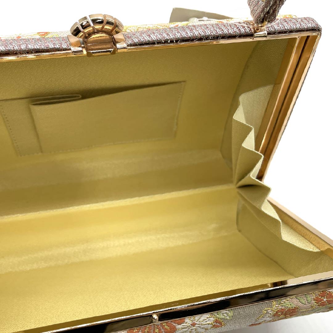 (新古品)草履バッグセット フォーマル NEWランク 菊 帯地 Mサイズ 銀系 1133000361322