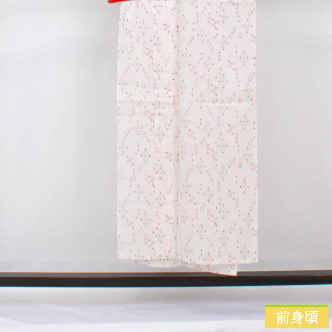 Yukata 65% Polyester, 35% Cotton Length 148cm Sleeve length 62.5cm A rank Single layer White Kasuri style 1118005433111