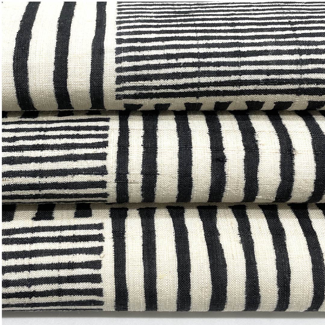 袋帯 生成り色(きなりいろ) 紬地 市松 モノトーン 帯丈446cm 正絹 Aランク 六通 カジュアル ベージュ系 1123009223325