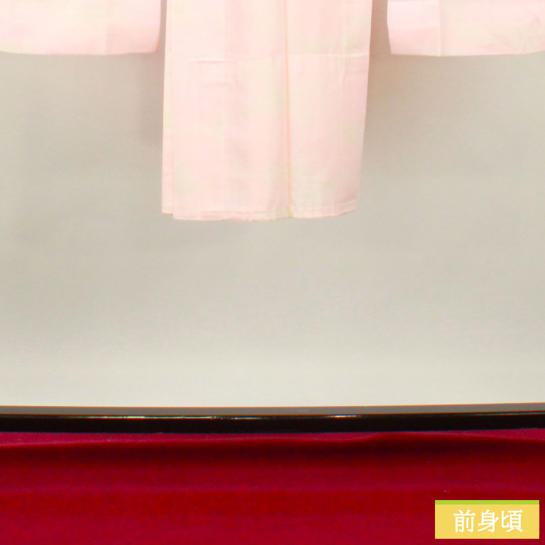 長襦袢 ポリエステル 身丈122cm 裄丈62.5cm 単衣 振袖用 ボカシ染 洗える着物 Sランク ピンク系 1129000612213