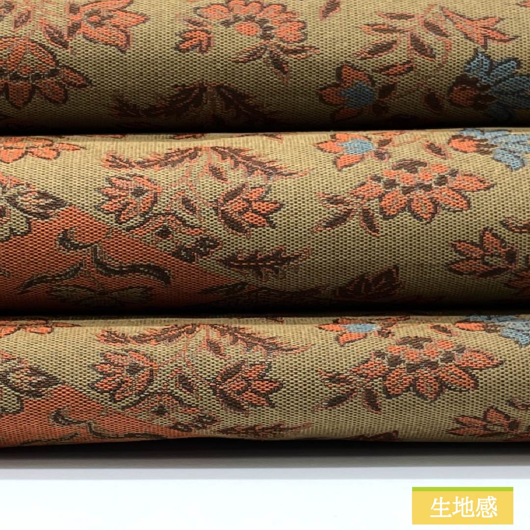名古屋帯 正絹 Sランク 萬葉 更紗文様 紹巴織 帯丈372cm 全通 カジュアル グラデーション系 1124009522399 名古屋仕立て