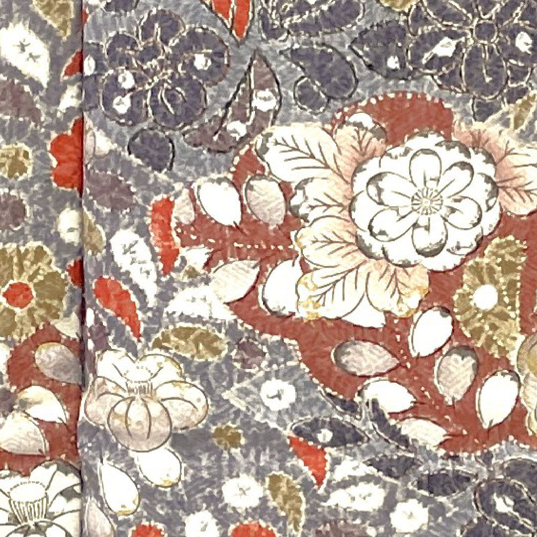 小紋 身丈160cm 裄丈66cm 袷 辻ヶ花 正絹 Sランク グレー系 1115000592322