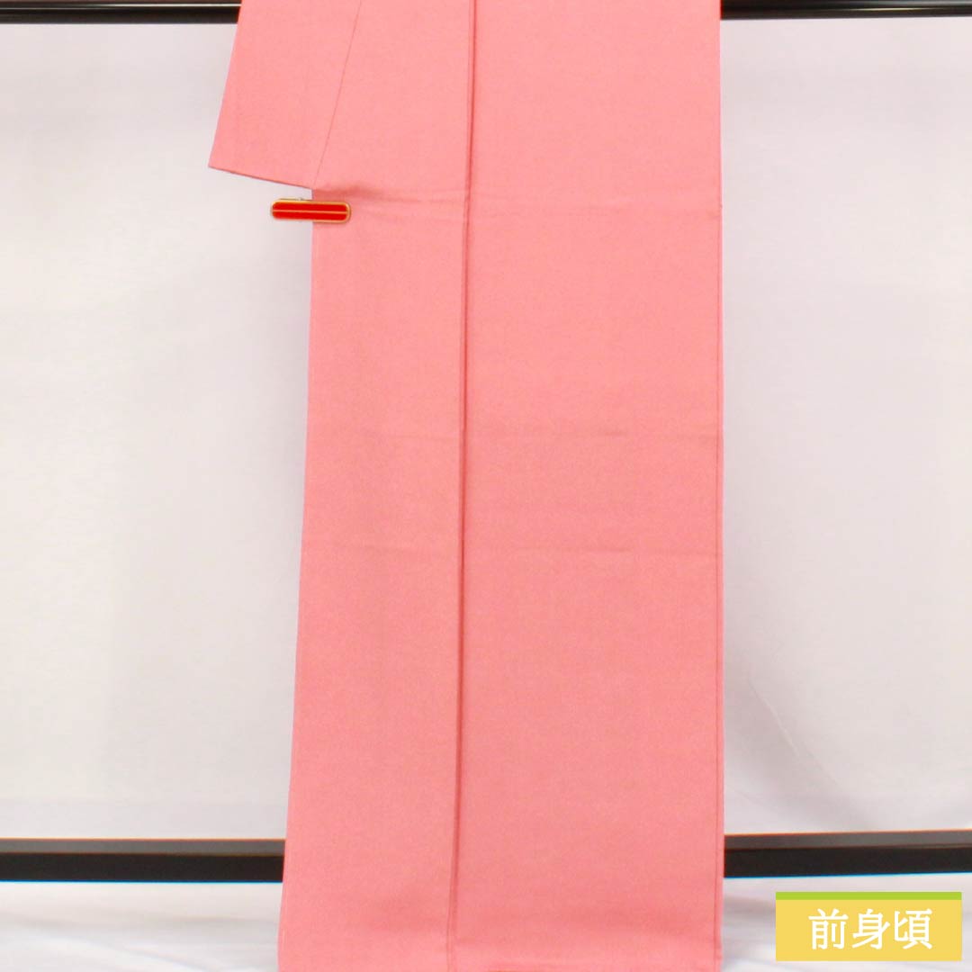 Komon silk S-rank kimono, length 166.5cm, sleeve length 68cm, lined, plum-colored Edo komon, shark print, stencil dyed, pink, product number 1115006622513