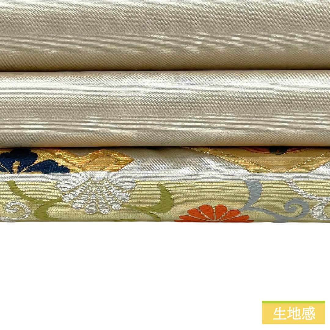 袋帯 正絹 Sランク 銀色(ぎんいろ) 引箔 留袖用 古典柄 横段 帯丈444cm ポイント柄 フォーマル 銀系 1123018502322