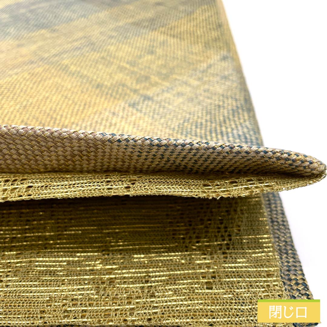 袋帯 正絹 ひなや謹製 西陣織 組織り 菱模様 リバーシブル 帯丈454cm Sランク 全通 セミフォーマル グラデーション系 1123012622499