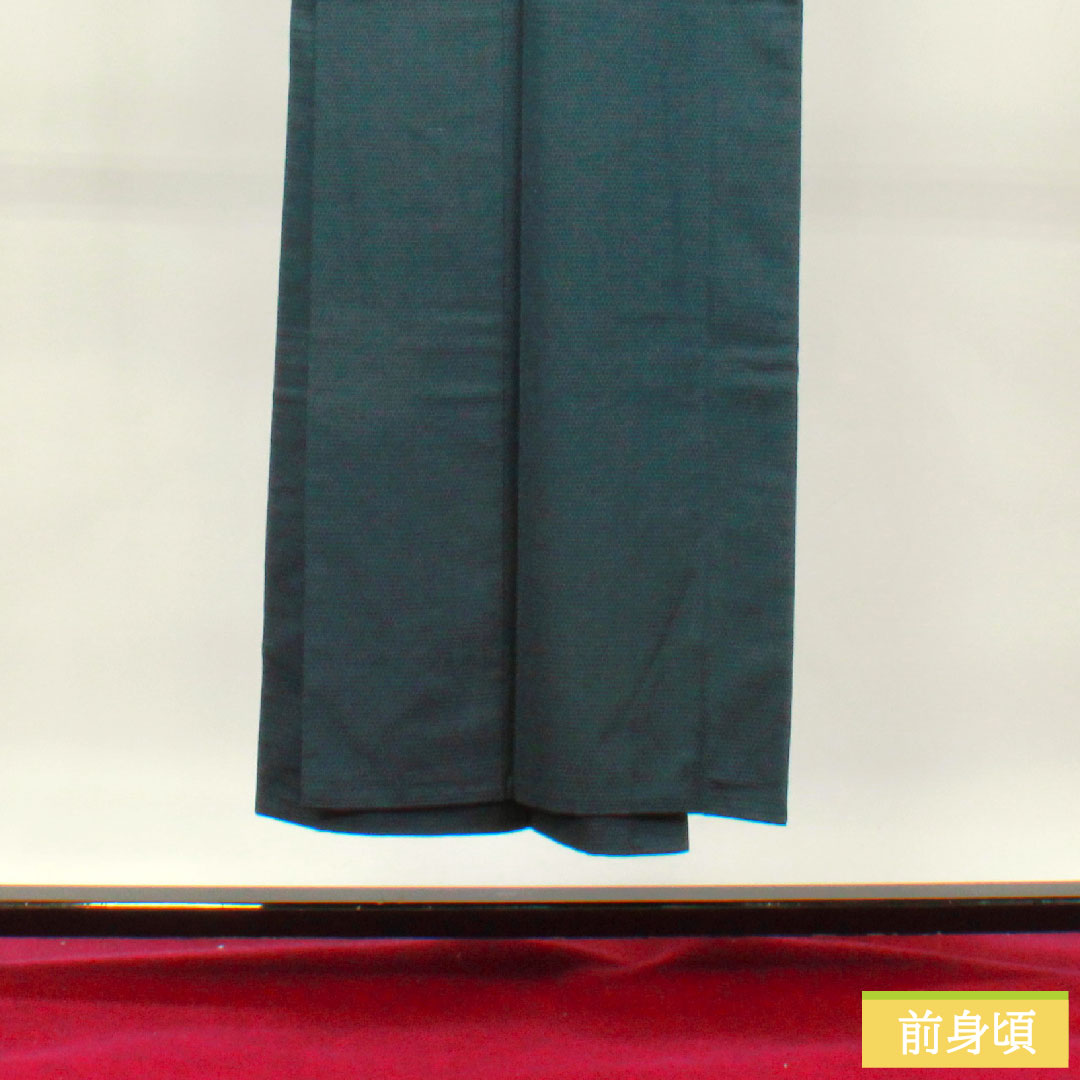 男物 ウール 身丈147.5cm 裄丈67cm 紺藍色 亀甲模様 Sランク 袷 紺系 1119000672418