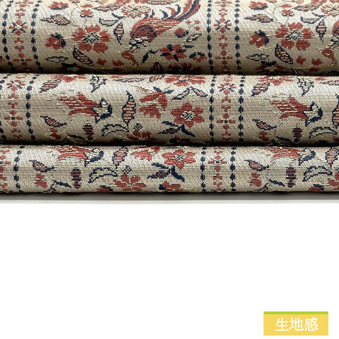 名古屋帯 灰白色(かいはくしょくいろ) 西陣織 古代錦 瀬川 帯丈336cm 正絹 Sランク 全通 カジュアル ピンク系 1124007502313 松葉仕立て