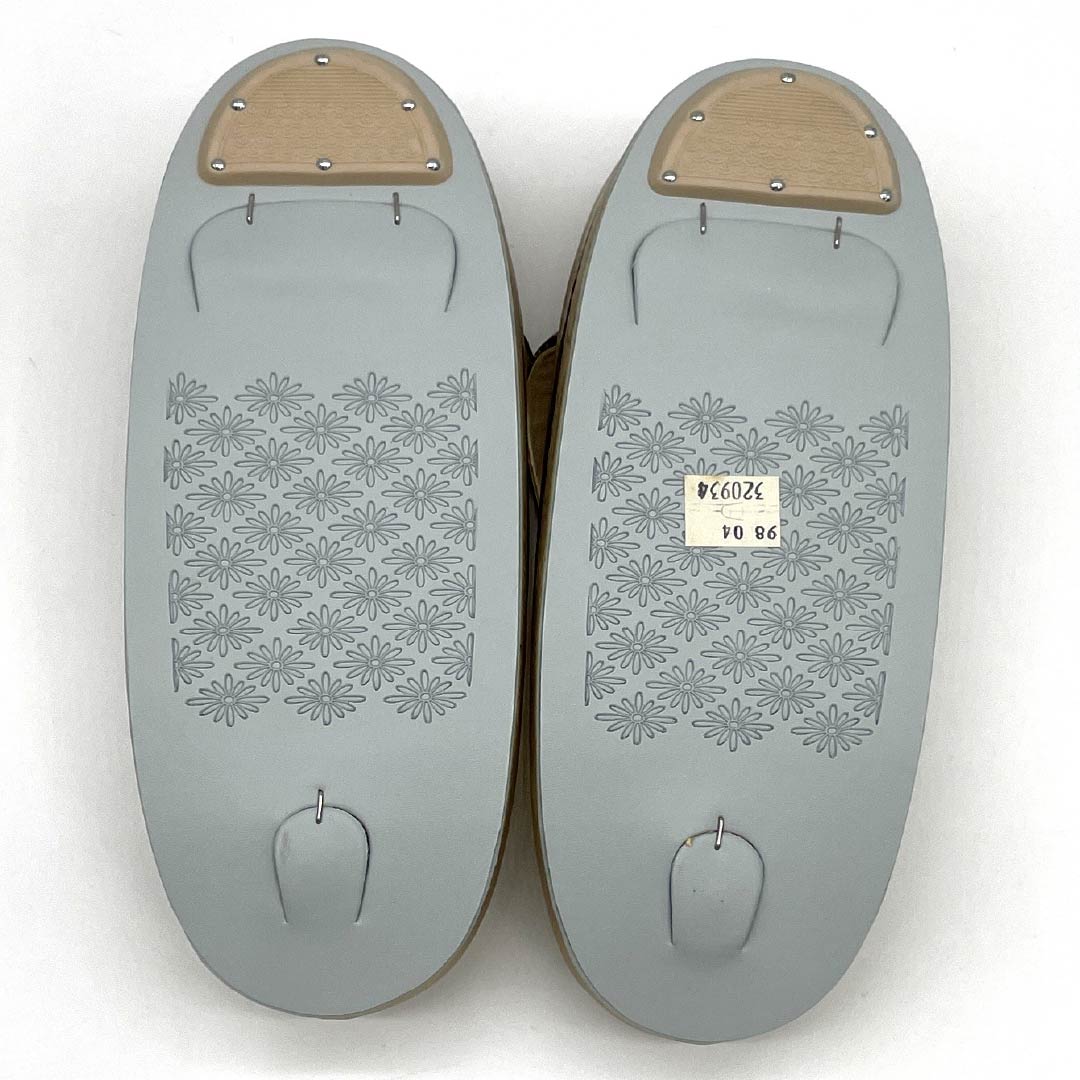 (New old stock) Formal sandal and bag set, brown, unused, gold leather, cloisonne, size M, brown, rank S, 1133000242314