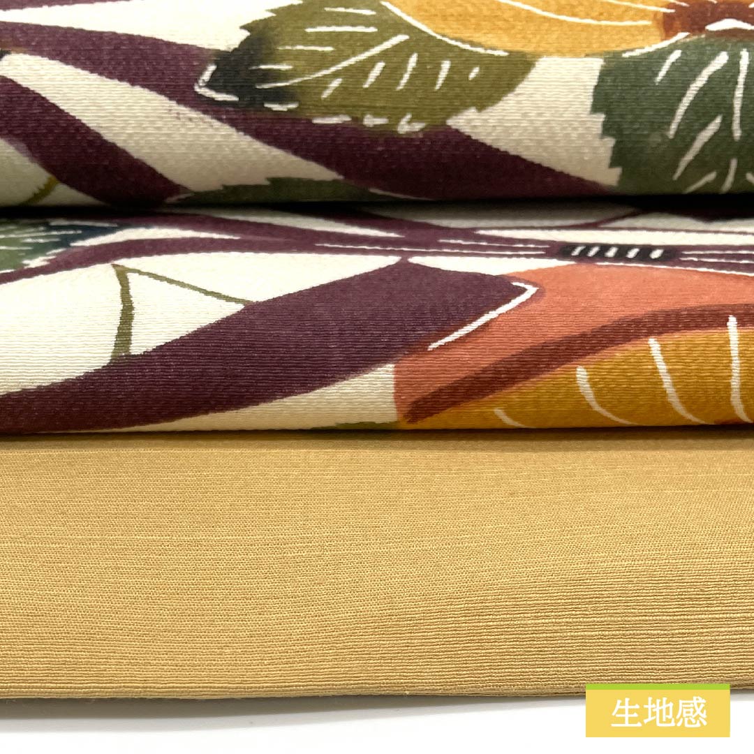 名古屋帯 正絹 生成り色(きなりいろ) 抽象草花模様 帯丈366cm Sランク 六通 カジュアル 白系 1124006382311 名古屋仕立て