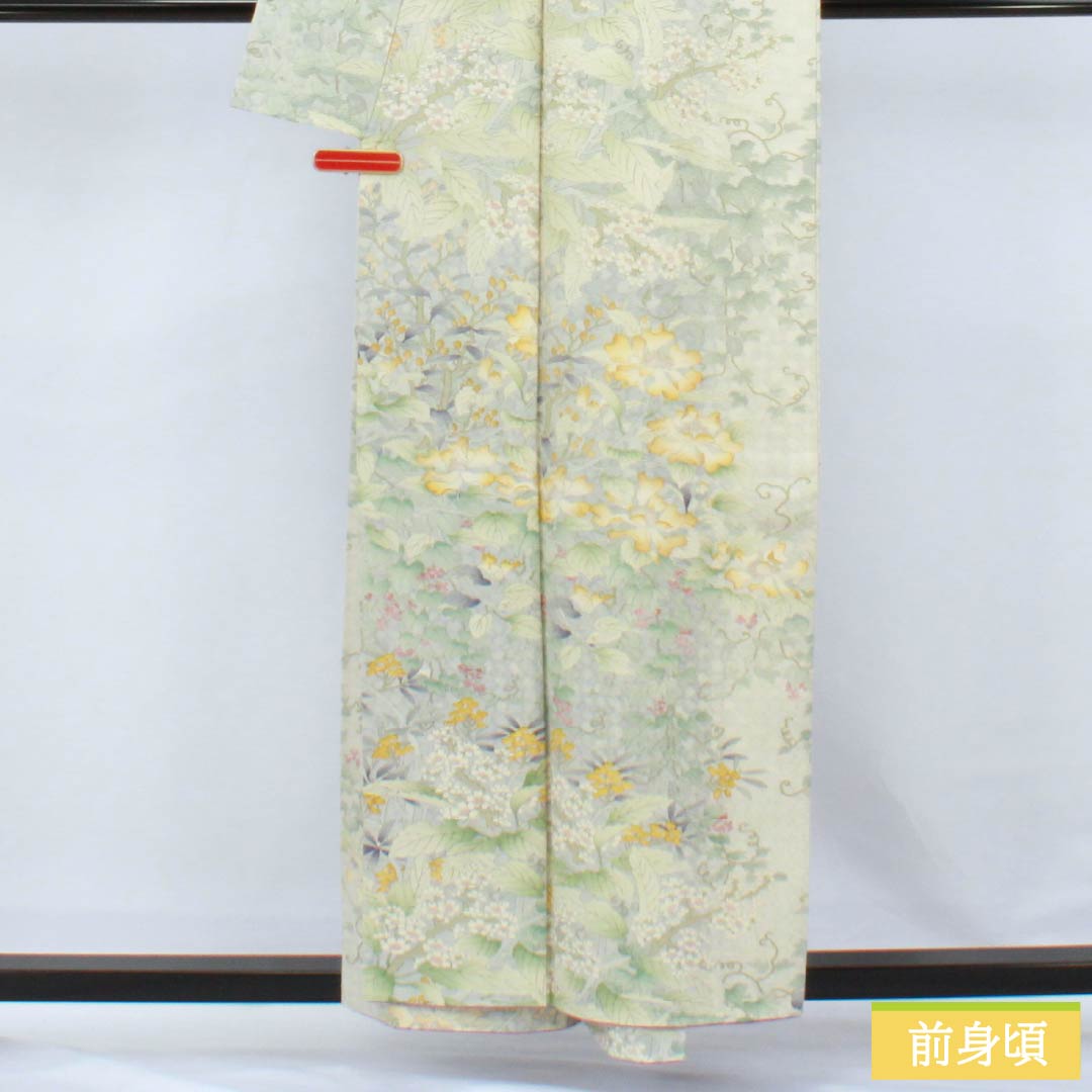 訪問着 正絹 Aランク 袷 身丈155.5cm 裄丈64.5cm 総花 グラデーション系 1112006143399