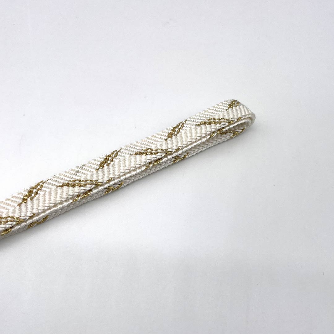 (新古品) 帯締め・帯揚げセット 正絹 Sランク 扇付き 留袖用 絞り中抜き 長さ約156cm 幅約1.5cm 留袖用 白系 1141000112311