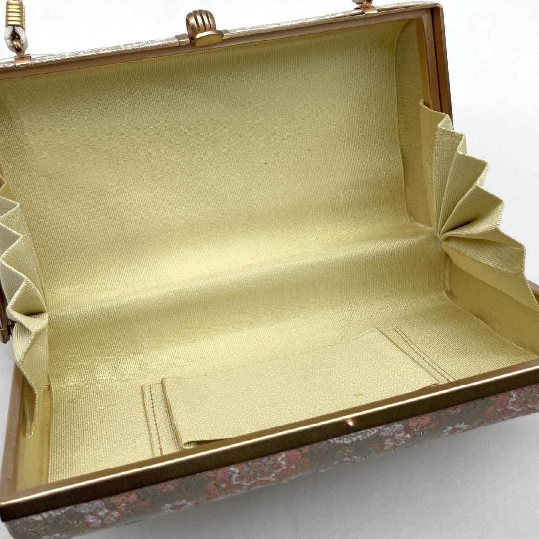 (新古品)草履バッグセット フォーマル Aランク 華文 帯地 Lサイズ 金系 1133000423421