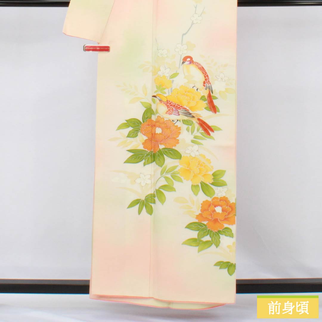 Visiting Kimono, Pure Silk, Rank B, Lined, Length 156.5cm, Sleeve Length 64cm, Kyoto Yuzen, Auspicious Pattern, Gradient, Product Number 1112006544399