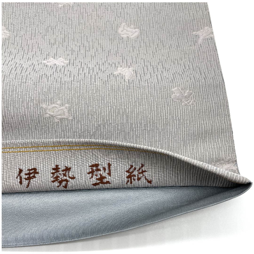 袋帯 錫色(すずいろ) 灰汁鼠色(あくねずいろ) 人間国宝 切嵌め 帯丈444cm 正絹 Aランク ポイント柄 カジュアル グレー系 1123006723322