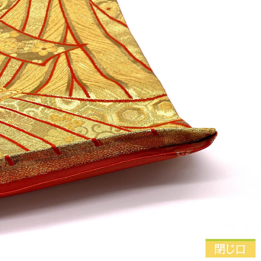 袋帯 正絹 振袖用 束ね熨斗 立涌 亀甲 帯丈436cm Sランク 全通 フォーマル 金系 1123013752321