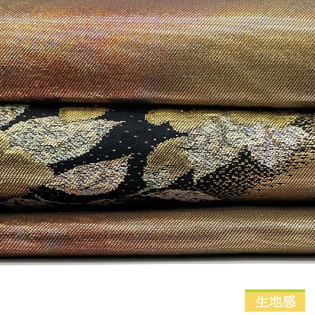 名古屋帯 正絹 Sランク 重ね菱 ふくれ織 椿 引箔 帯丈357cm ポイント柄 セミフォーマル グラデーション系 1124009552399 名古屋仕立て