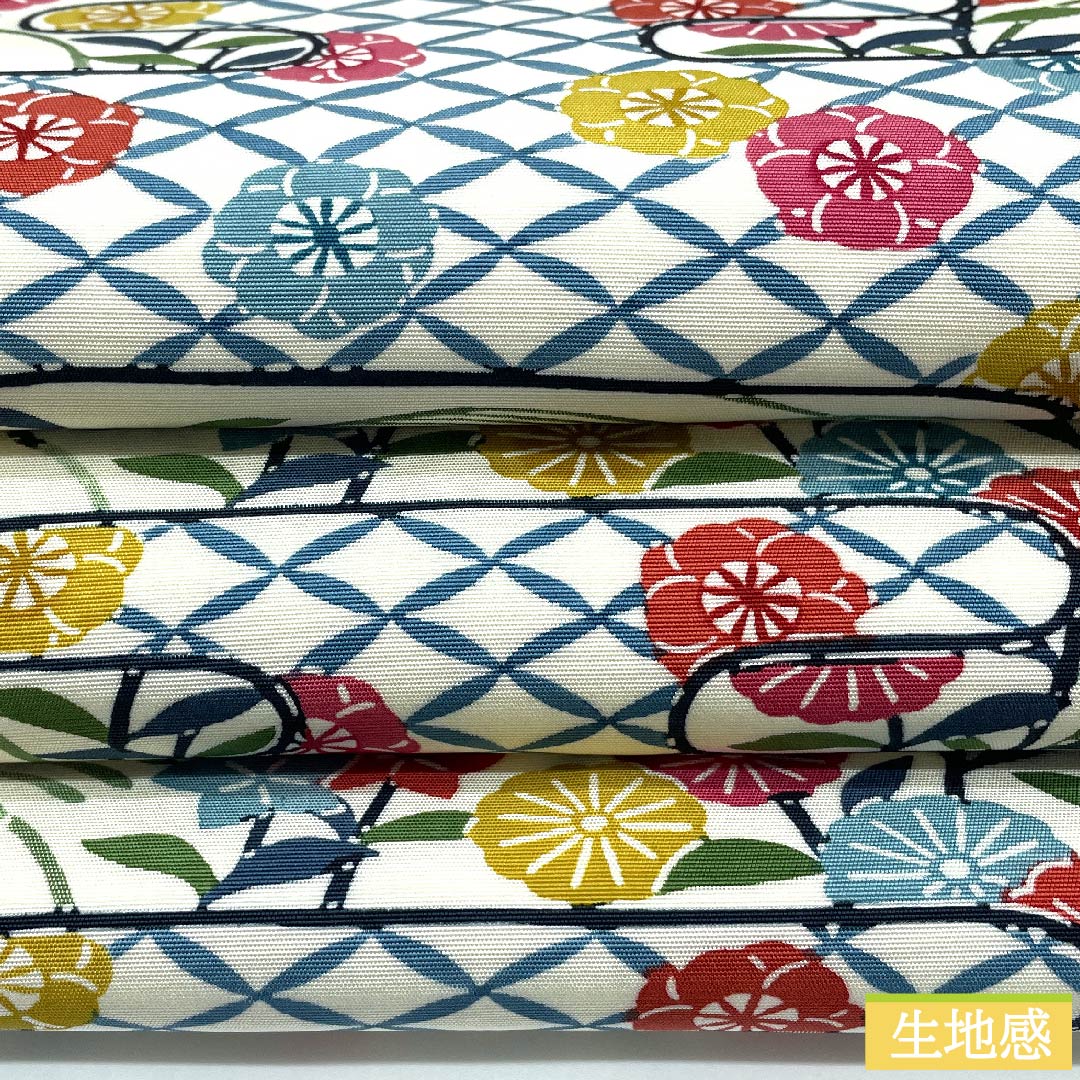 Nagoya obi, milky white color, stencil dyeing, Kyoto red pattern, Shippo, chrysanthemum, bellflower, plum, obi length 364.5cm, pure silk, S rank, full length, casual, white, 1124005872311, Nagoya style