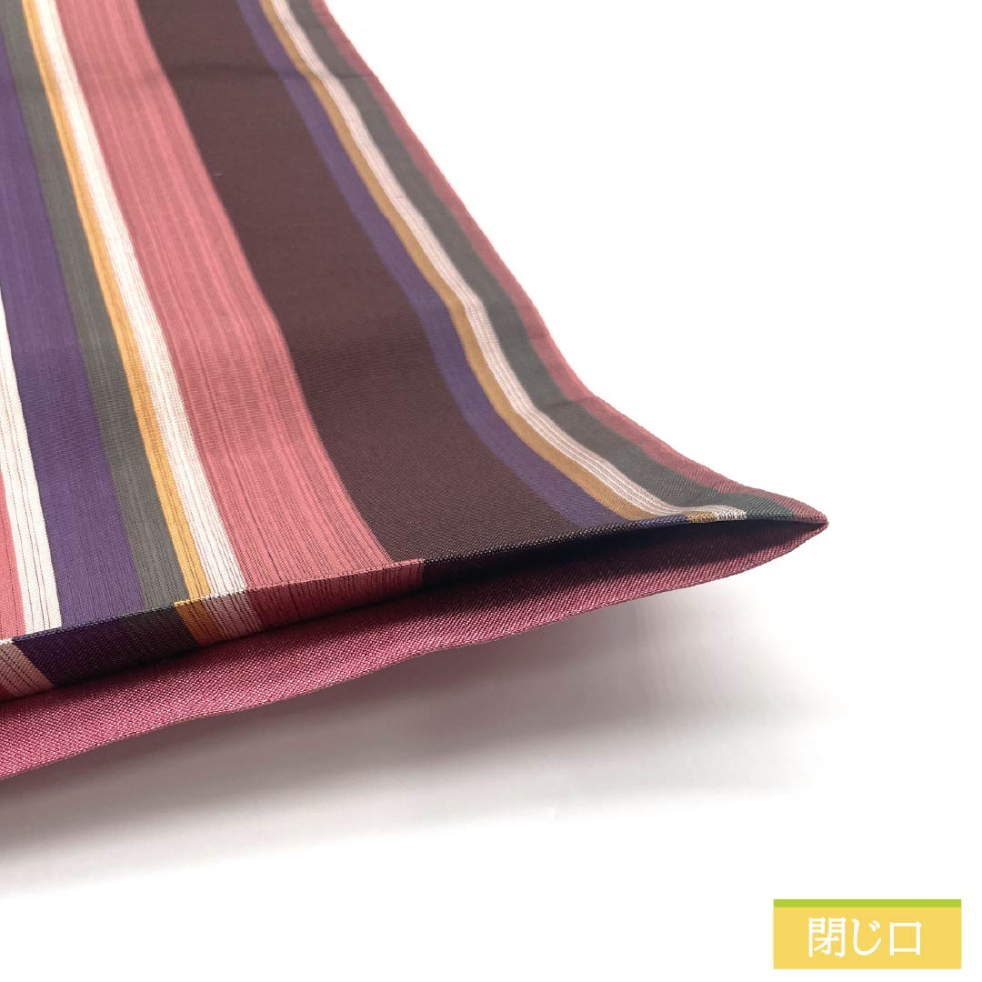 袋帯 正絹 Aランク 縞 帯丈440cm 全通 カジュアル グラデーション系 1123015403399