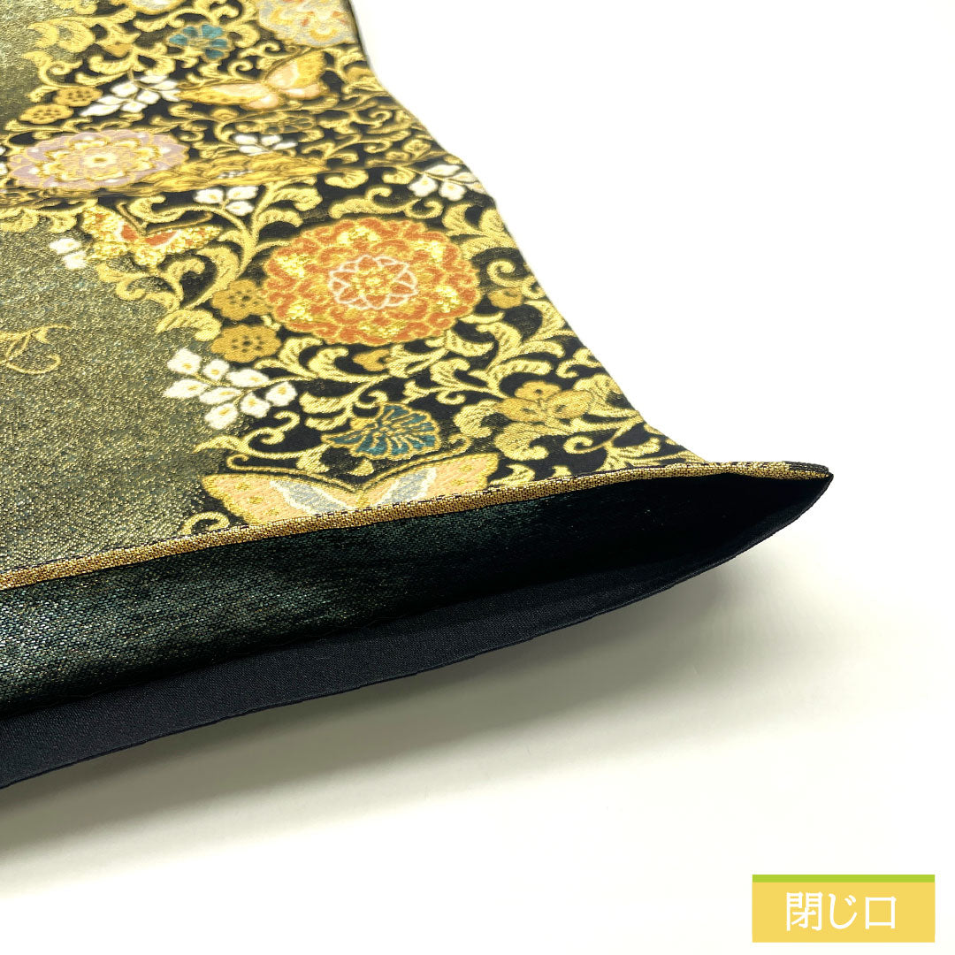 袋帯 正絹 Sランク 翠鳳唐草紋様 西陣織 蝶 帯丈436cm 六通 フォーマル グラデーション系 1123016972399