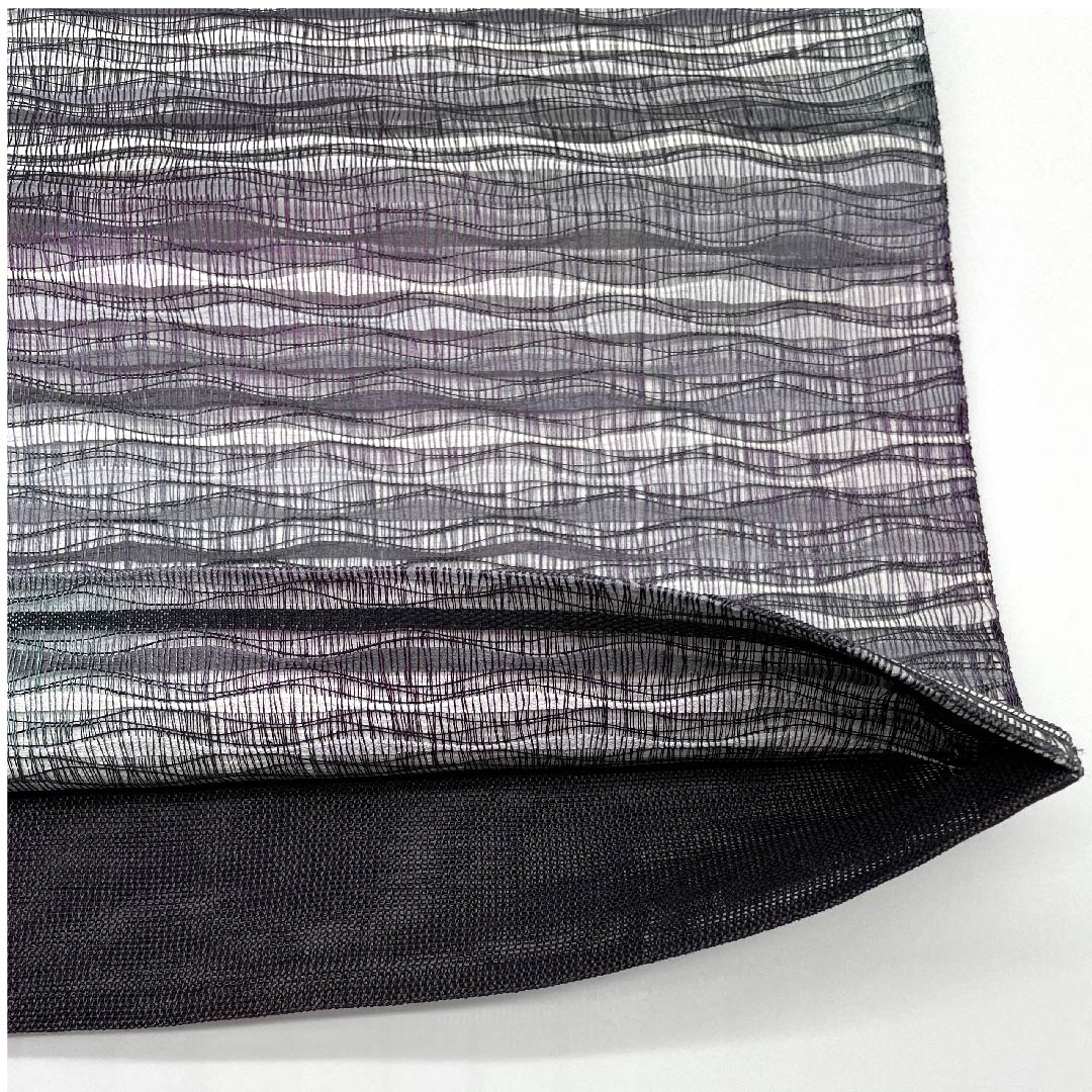 袋帯 深紫色(ふかきむらさきいろ) 夏帯 横段 帯丈442cm 正絹 Aランク 六通 カジュアル グラデーション系 1123007243399