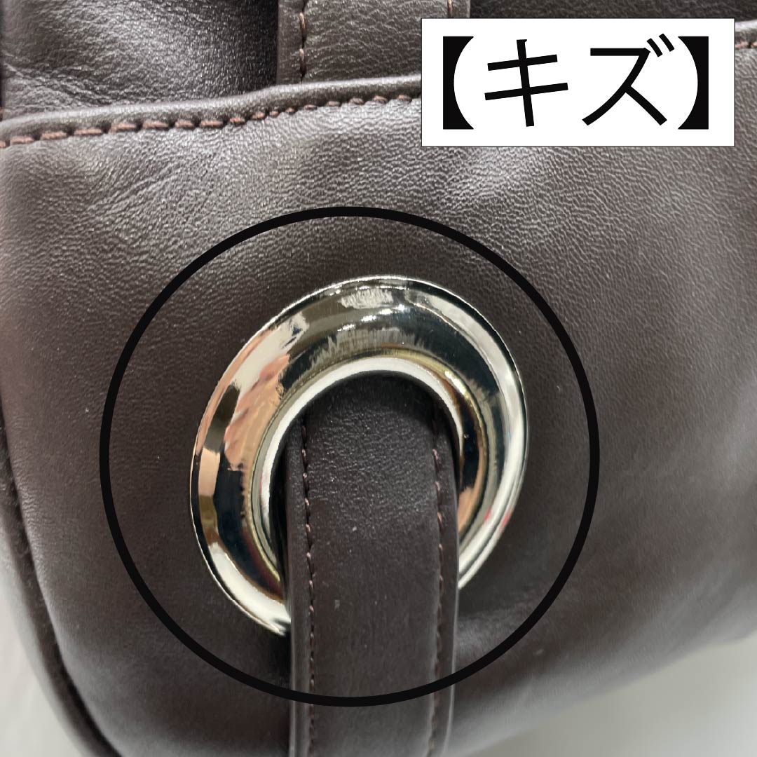 (新古品) 洋装バッグ 牛革 Aランク 新古品 牛革 2WAY 茶系 119700013314