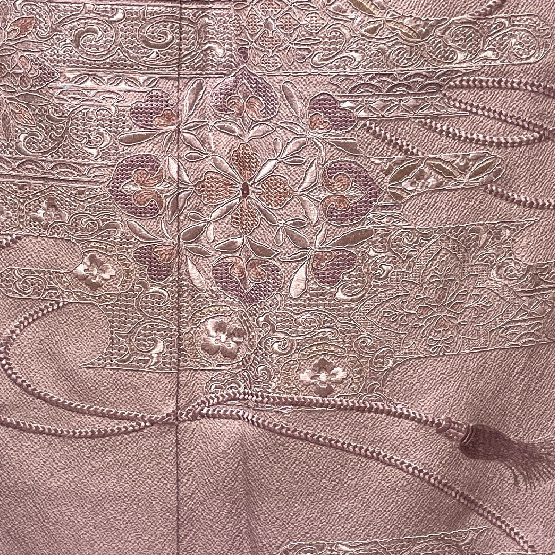 訪問着 袷 身丈156cm 裄丈65cm 未使用品 しつけ糸付き 薄藤色 蘇州刺繡 正絹 Sランク 紫系 1112002232320