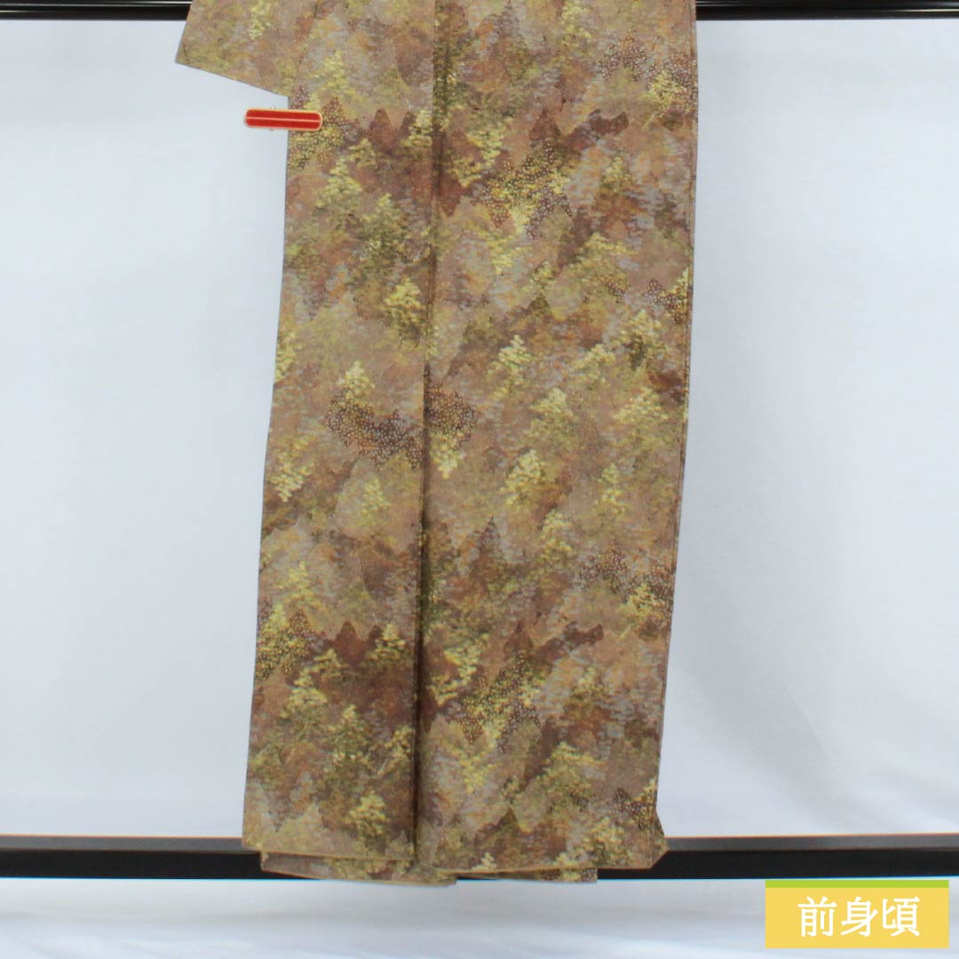 小紋 正絹 Aランク 身丈155cm 裄丈62.5cm 袷 遠山模様 グラデーション系 1115007423399