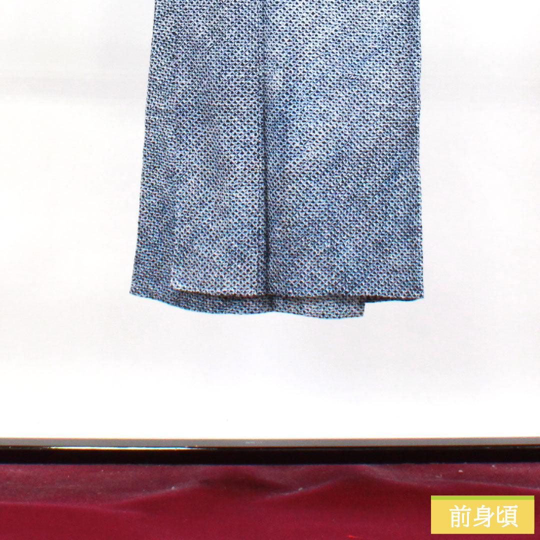 浴衣 木綿 身丈130cm 裄丈61cm Sランク 単衣 紺系 濃紺色(のうこんいろ) 男物 有松絞り 1118004982318