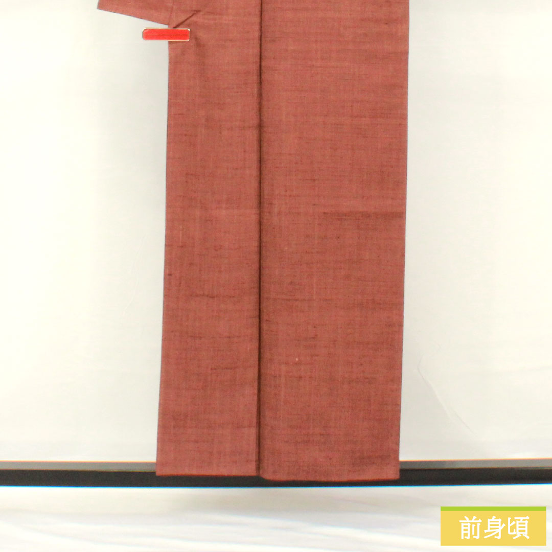 Plain color, pure silk, length 155cm, sleeve length 62.5cm, vermilion color, pongee fabric, plain color, lined, S rank, brown, 1114002072314