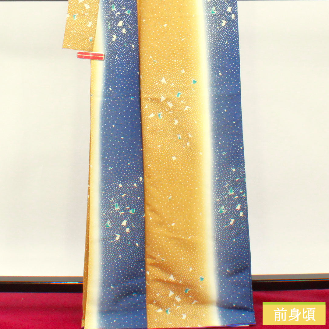 小花纹、涤纶、长度 168 厘米、袖长 66.5 厘米、内衬、赭石色、靛蓝、抽象图案、可水洗、S 级、渐变、1115004422599