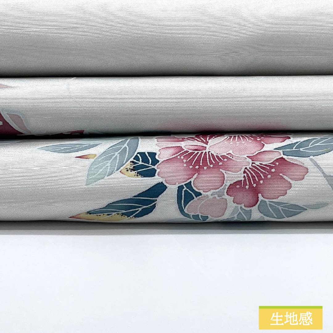 名古屋帯 正絹 Aランク 雲井鼠色(くもいねずいろ) 染め帯 童子 凧揚げ 帯丈372cm ポイント柄 カジュアル グレー系 1124009833322 名古屋仕立て